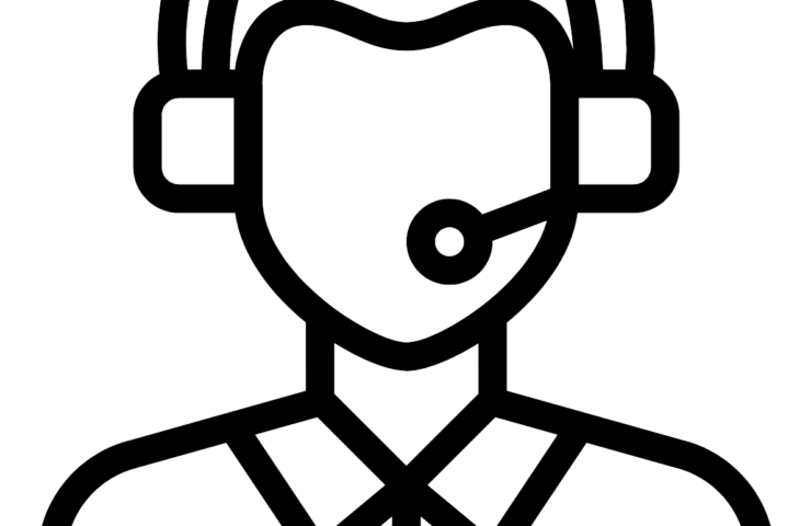 Customer service agent with headset icon