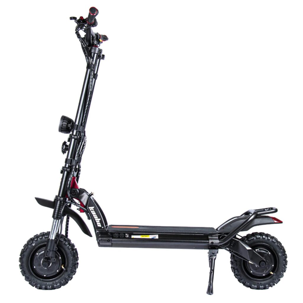 Black off-road electric scooter with fat tires